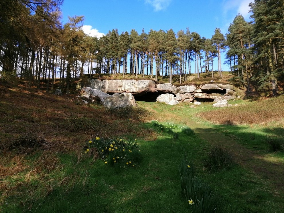visiting St Cuthbert's Cave northumberland